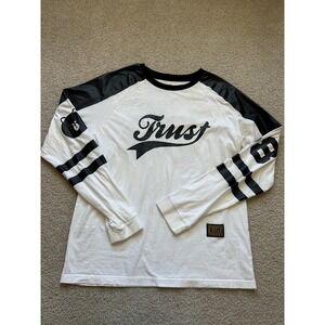 🤍 LINE FRIENDS PLF Trust Long Sleeve Tee BLACKPINK Inspired White Graphic Top M
